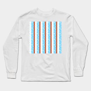 Stars and stripes bright blue and red Long Sleeve T-Shirt